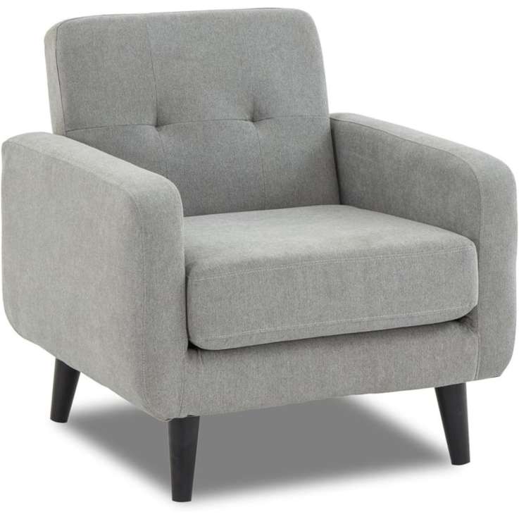 WeDoSofas Chenille 1 Seater Sofa - Light Grey Armchair