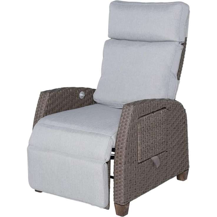 Grand patio Reclining Wicker Sun Lounger with Flip Table