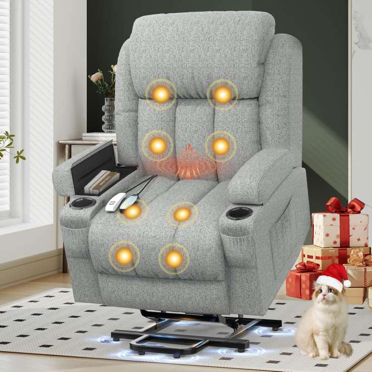 YONISEE Power Lift Chair Recliner for Elderly with Massage and Heat
