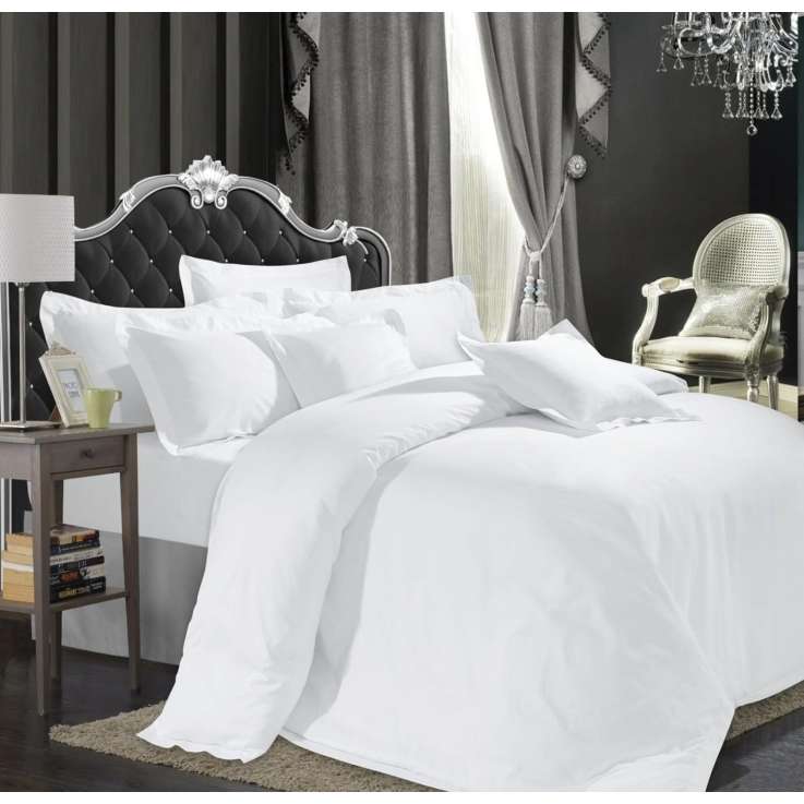 Egyptian Cotton 800 Thread Count Hotel White Duvet Cover Set (Super King)