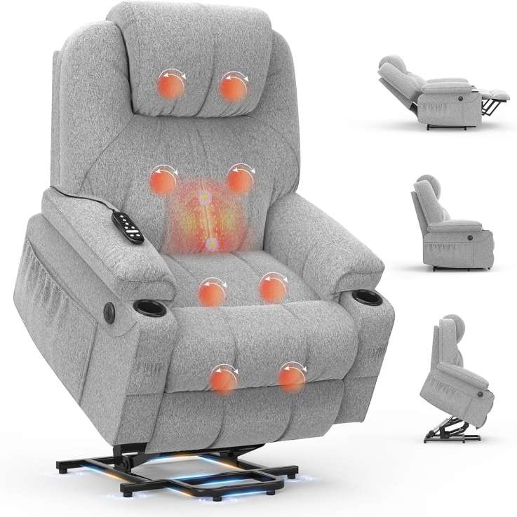 BareTay Power Lift Recliner Chair for Elderly with Massage & Heat