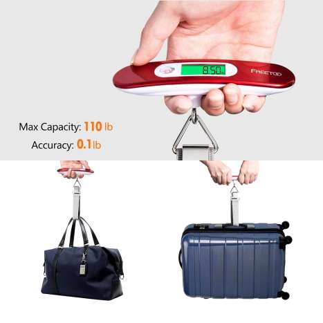FREETOO Digital Luggage Scale - Portable Suitcase Weigher with Tare