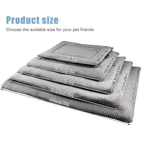Onarway Dog Bed Mat - Medium Washable Fluffy Crate Pad
