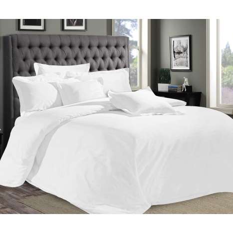 Egyptian Cotton 800 Thread Count Hotel White Duvet Cover Set (Super King)