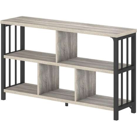 IBF Industrial Horizontal Bookshelf , Low Wide Cubby Bookcase
