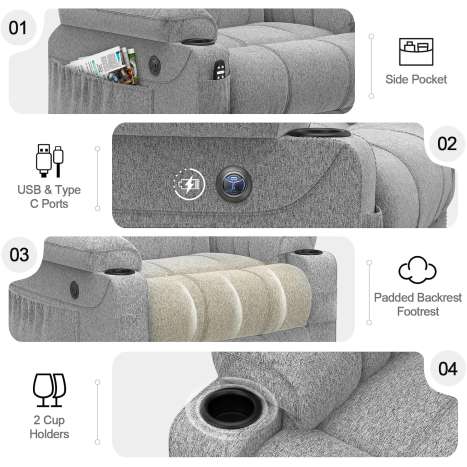 BareTay Power Lift Recliner Chair for Elderly with Massage & Heat