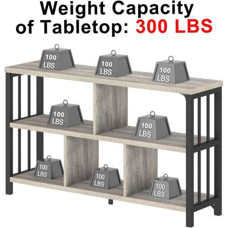 IBF Industrial Horizontal Bookshelf , Low Wide Cubby Bookcase