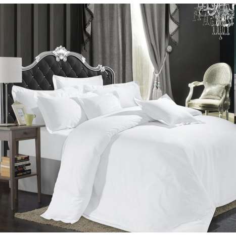 Egyptian Cotton 800 Thread Count Hotel White Duvet Cover Set (Super King)