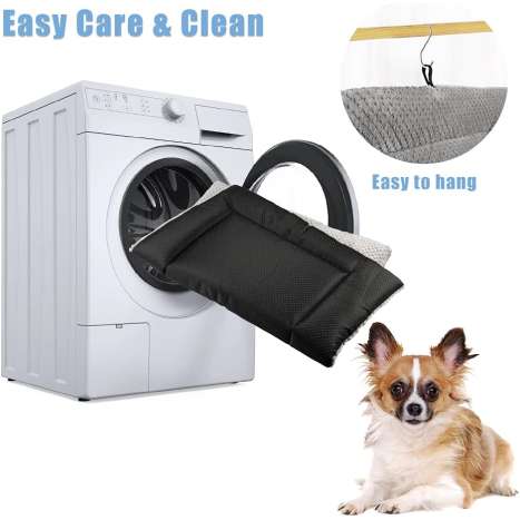 Onarway Dog Bed Mat - Medium Washable Fluffy Crate Pad